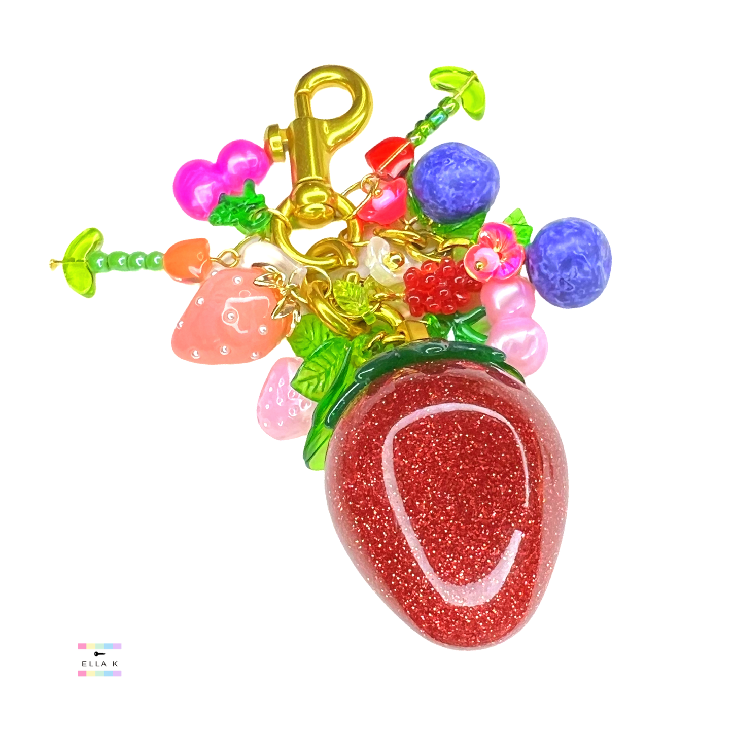 Berry Brunch Strawberry Bag Charm