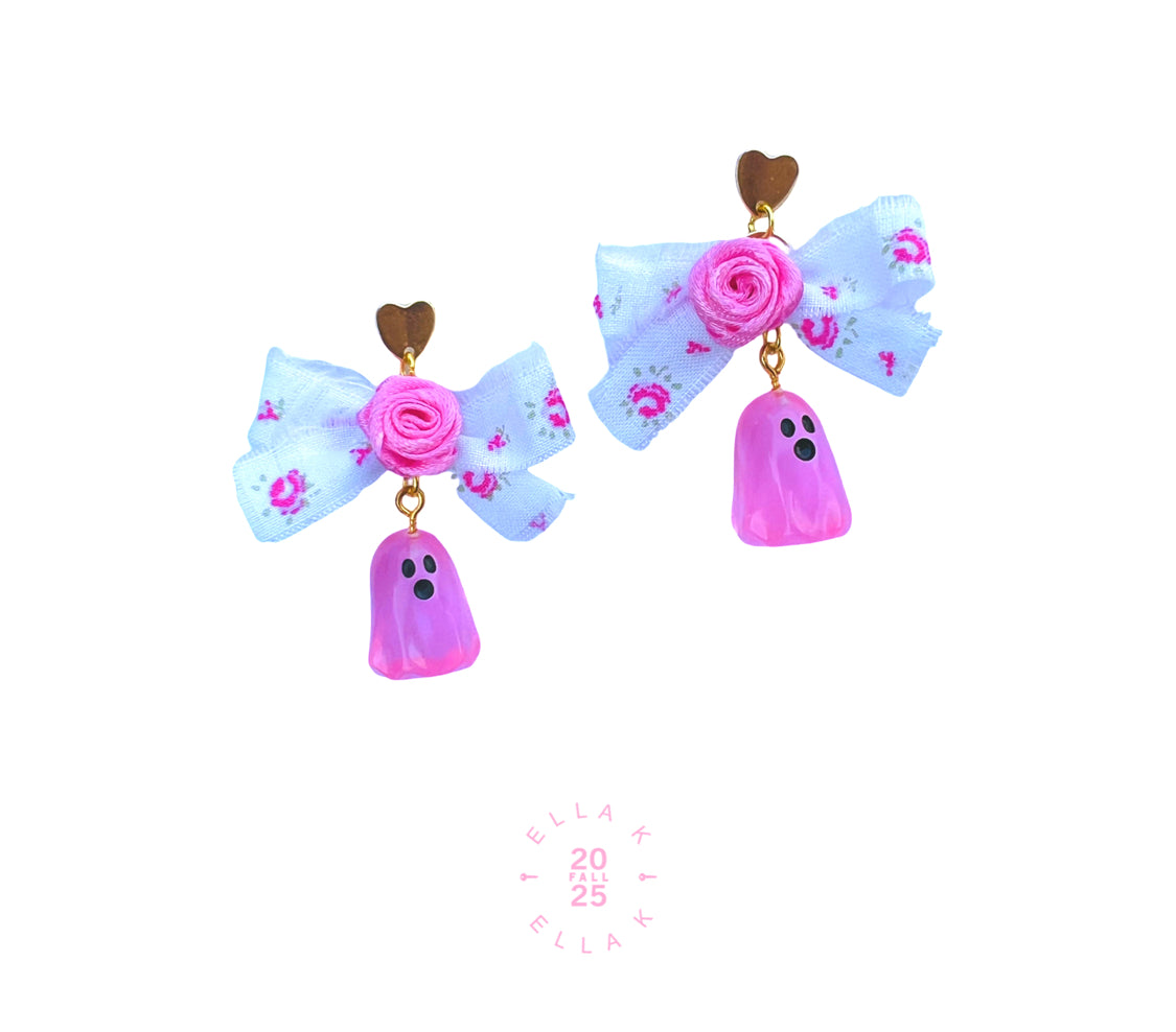Peony Ghost Earrings
