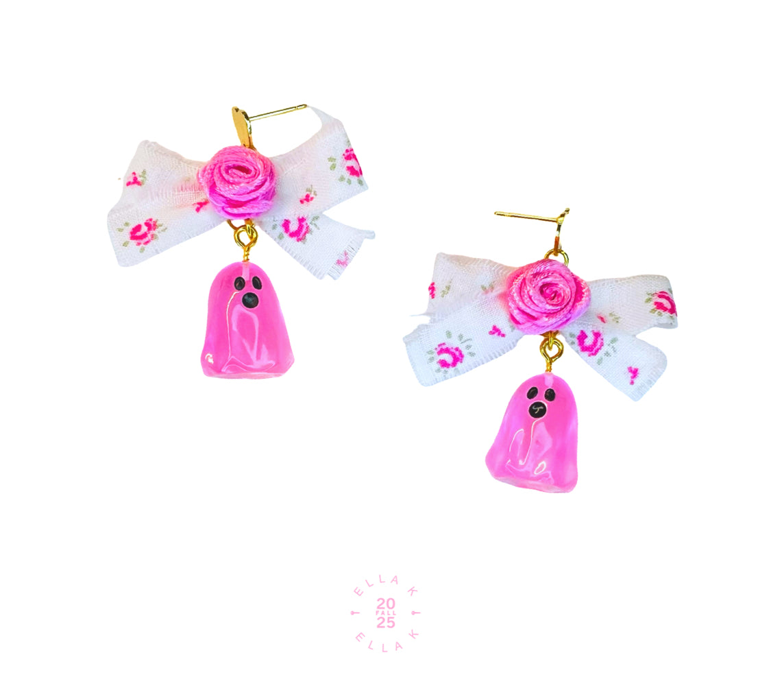 Peony Ghost Earrings