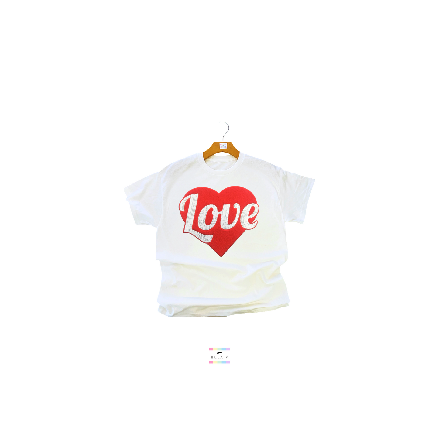 Love In Red V-Day White Tee