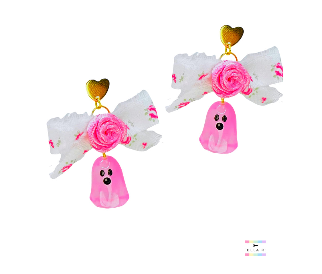 Peony Ghost Earrings