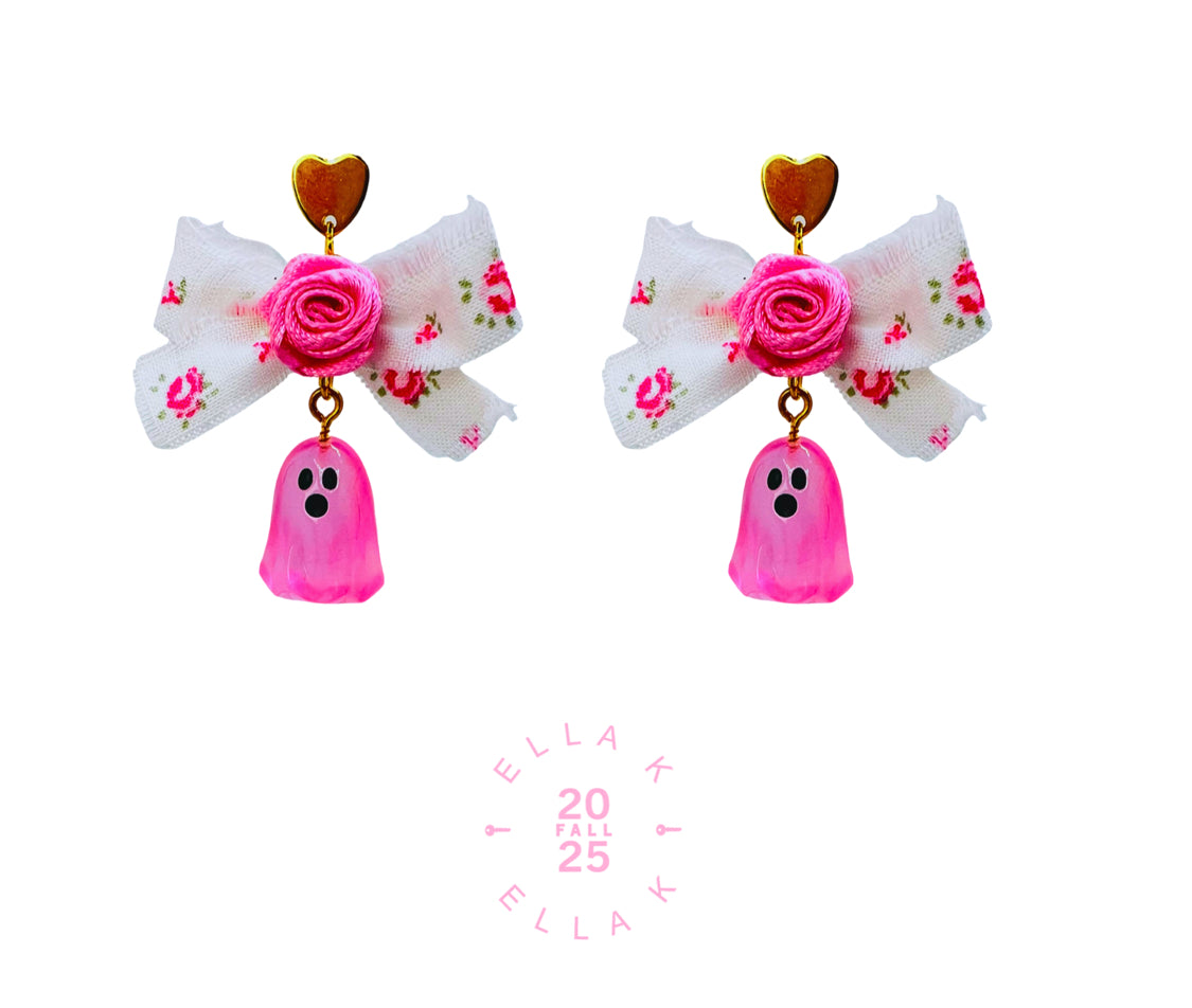 Peony Ghost Earrings
