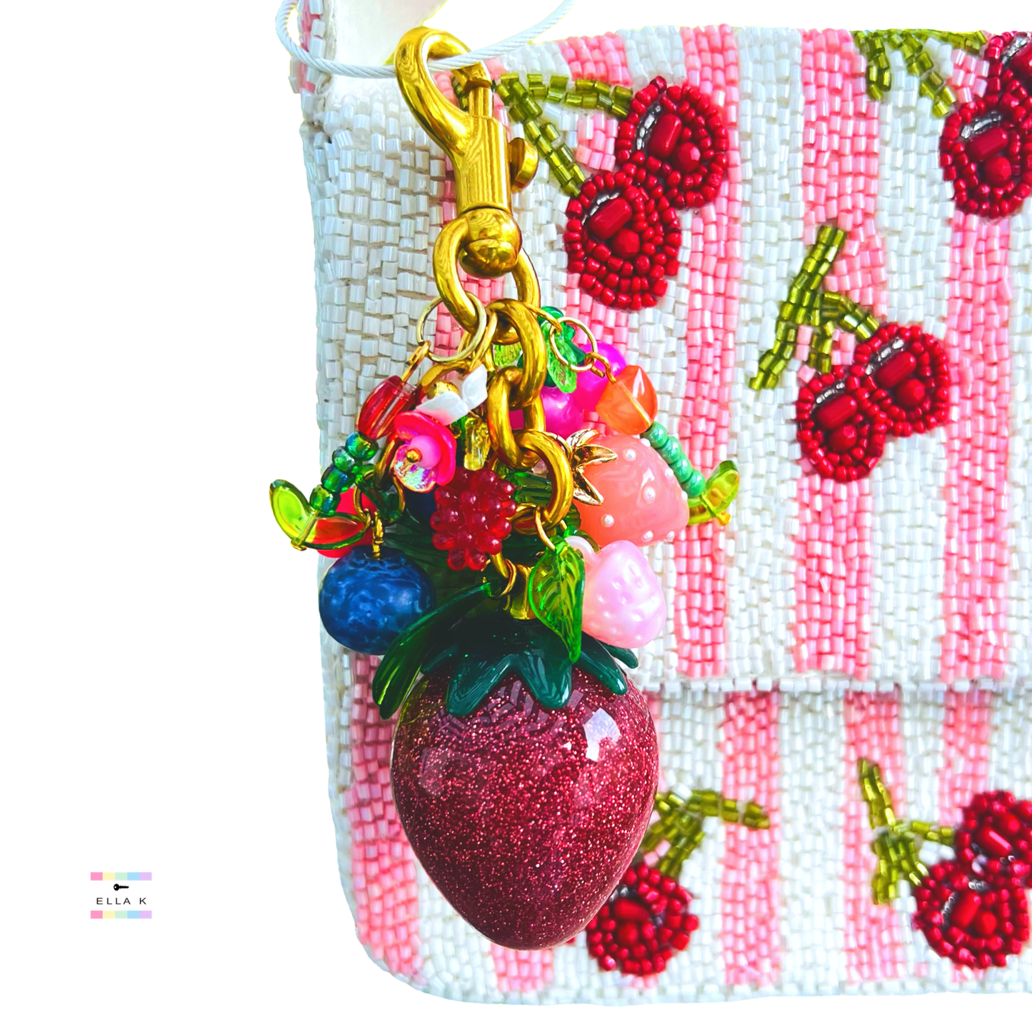 Berry Brunch Strawberry Bag Charm