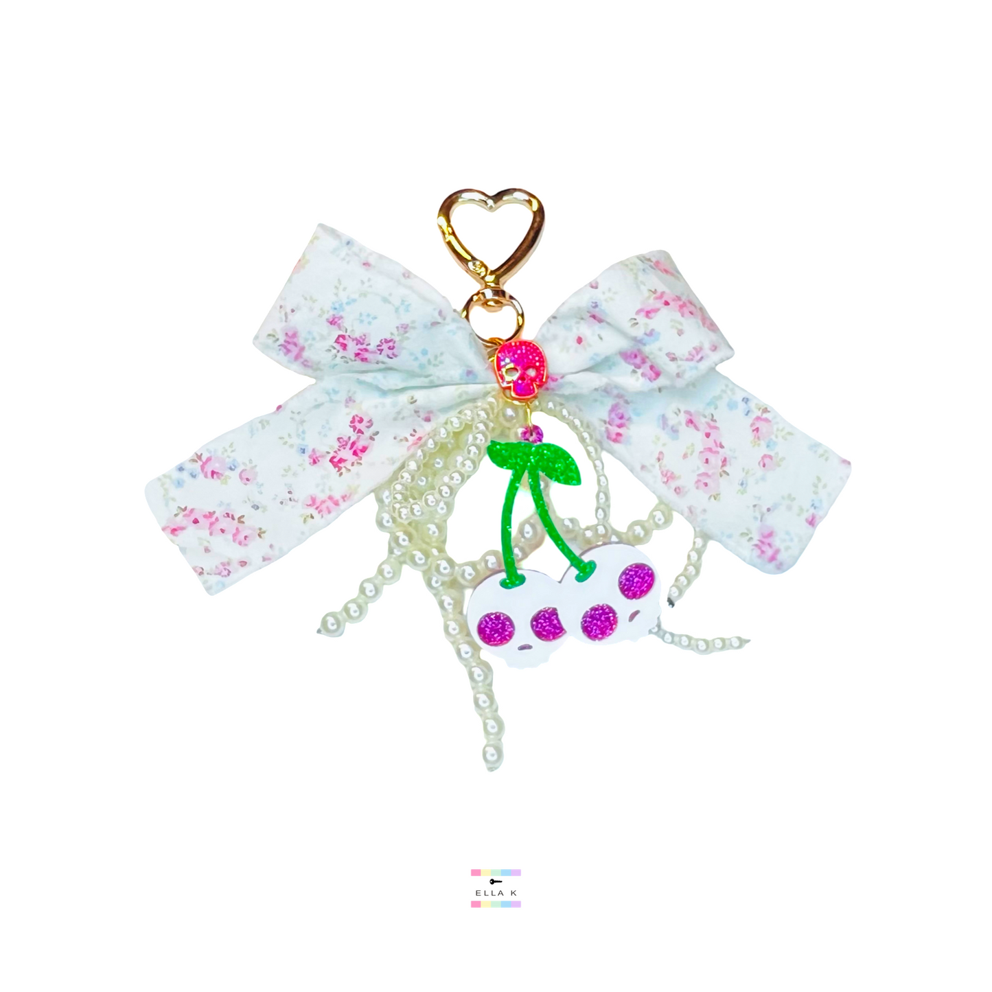 Cute Cherry Skull Bag Charm