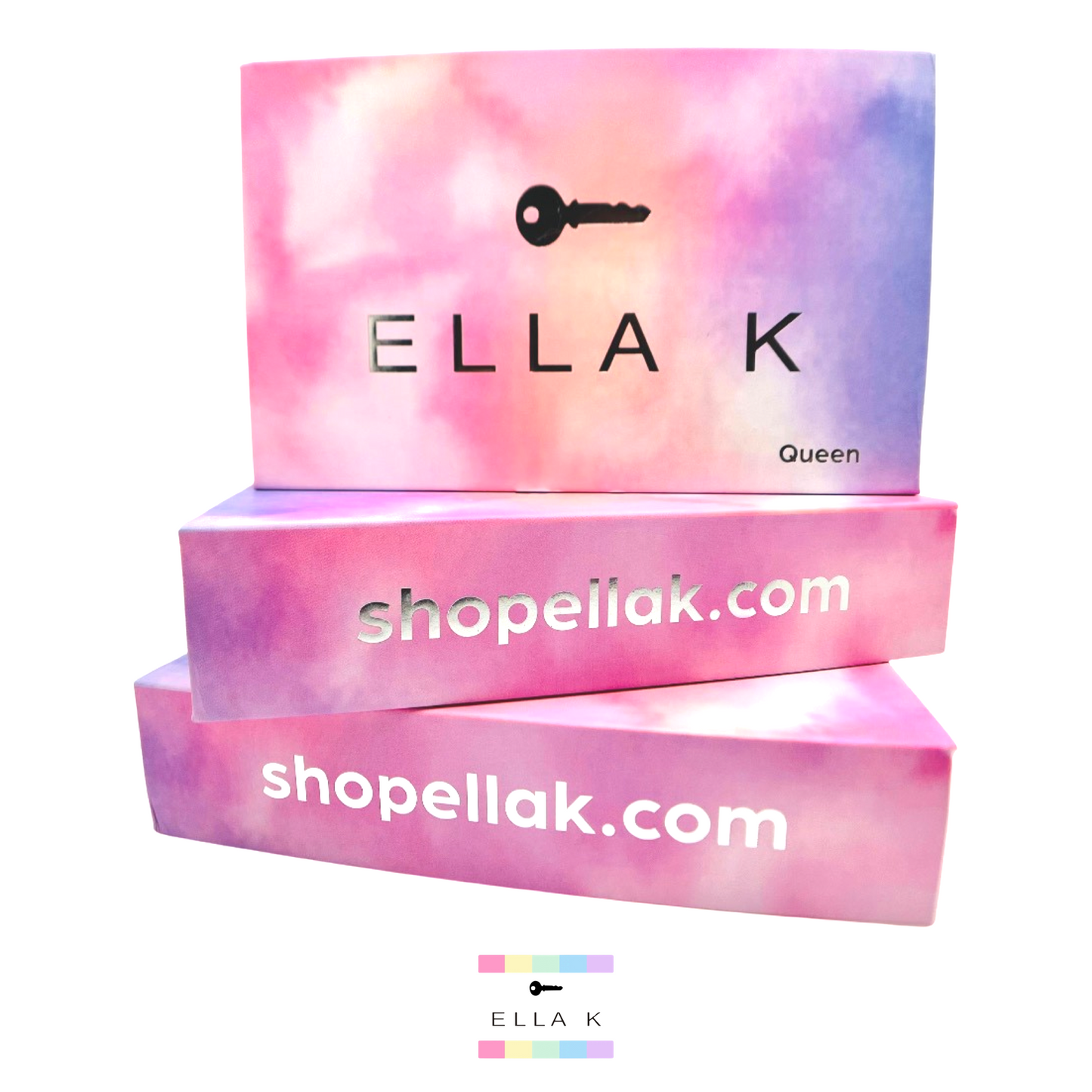 Ella K 100% Pure Mulberry Silk Pillowcase - Queen Size - Purple Clouds