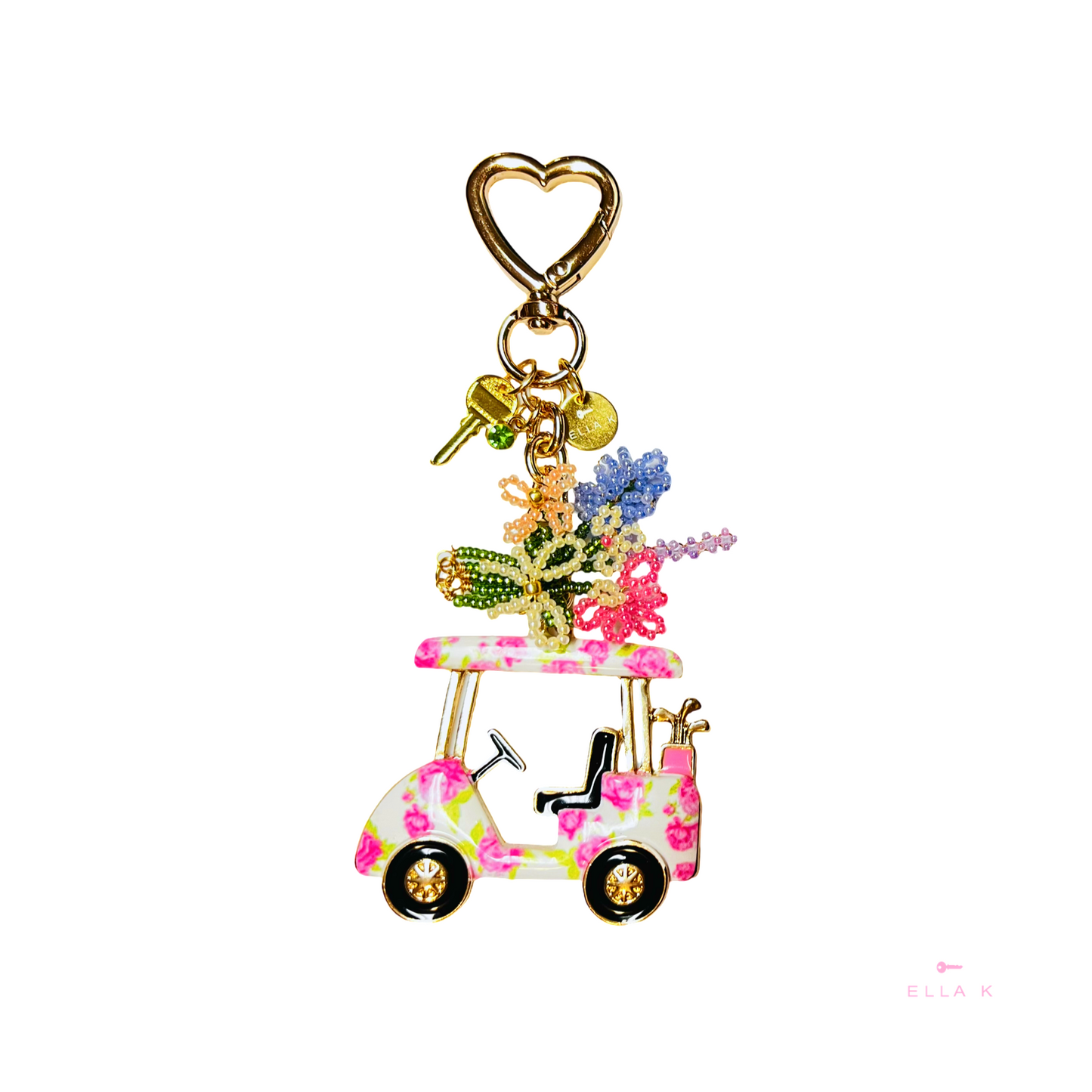 Blooms On The Green Bag Charm