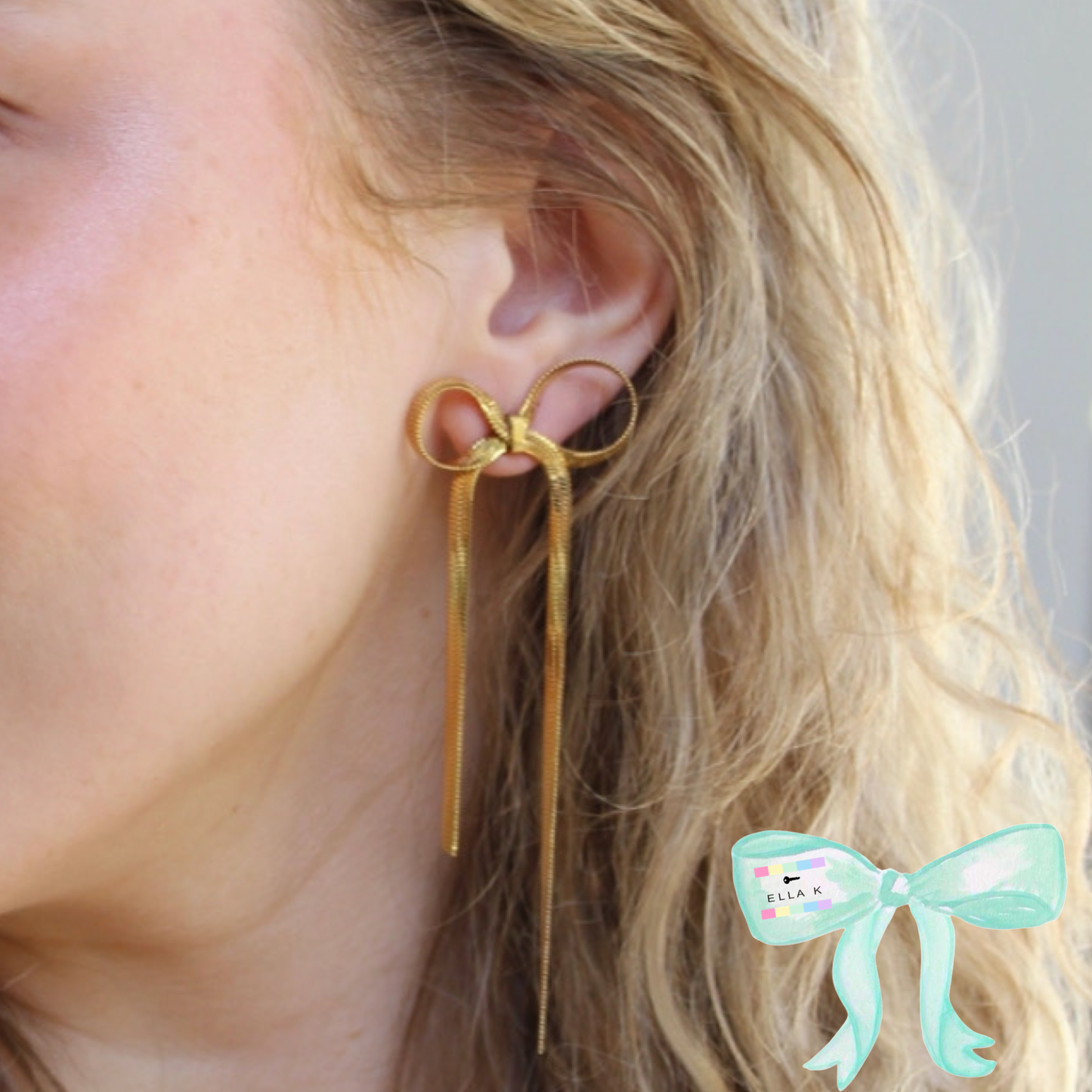 Herringbone Bow Earrings