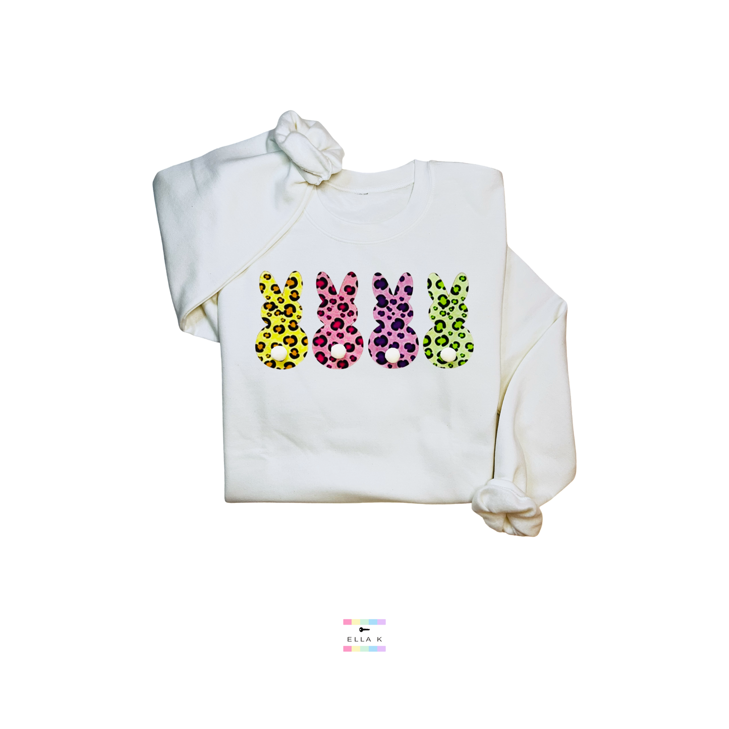 Watercolor Cheetah Bunny Love Sweatshirt