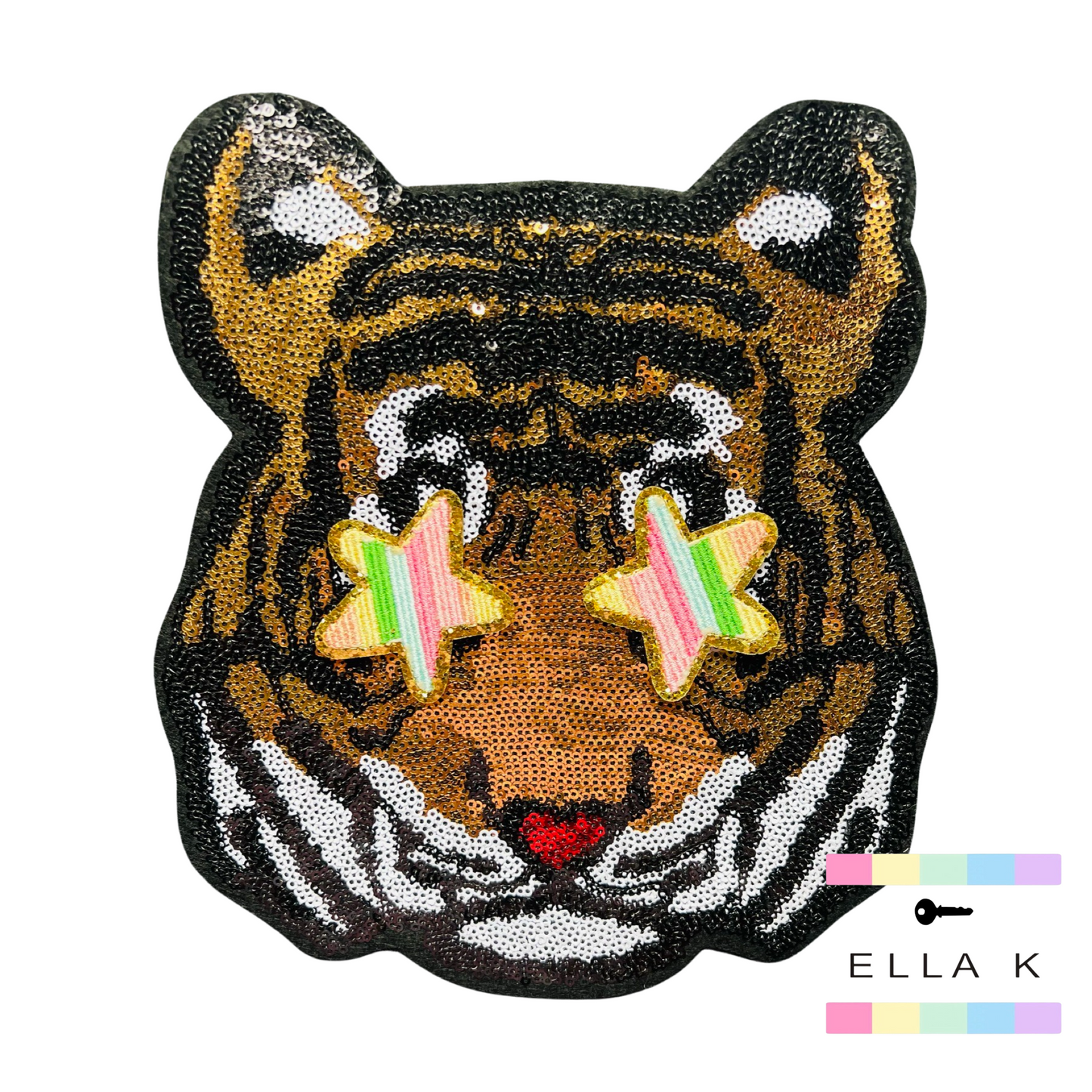 Mini Kids Star Eyes Sequin Tiger