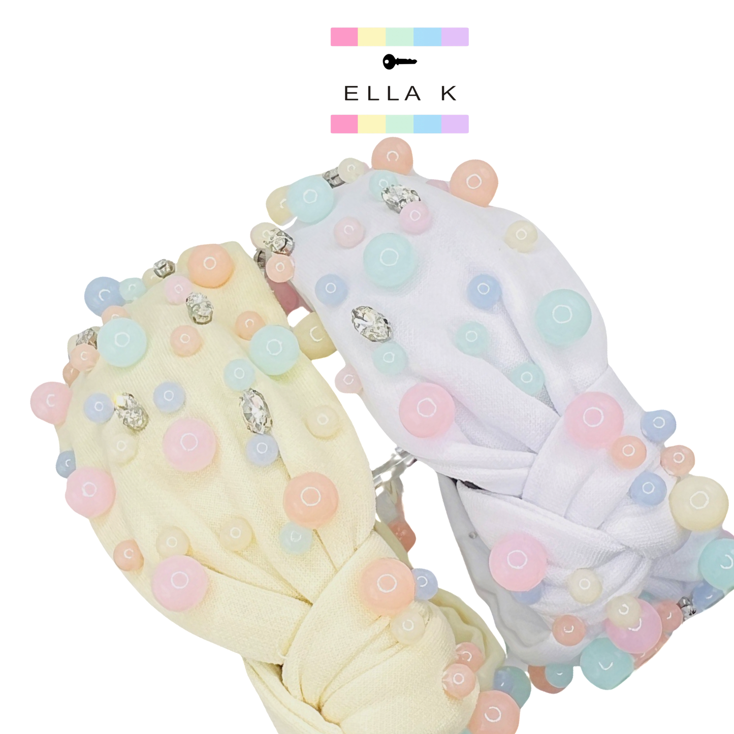 Confetti Dot Headband - Pale Yellow