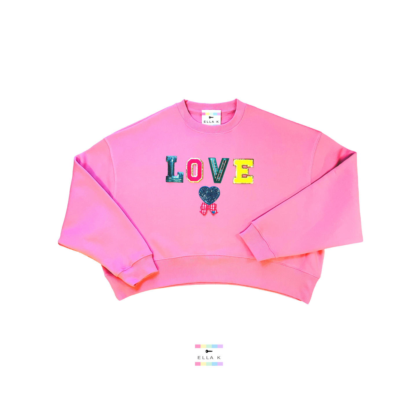 Love Cropped Pink Pullover