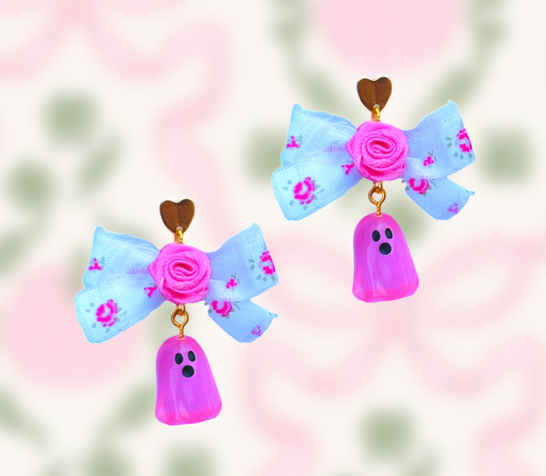 Peony Ghost Earrings