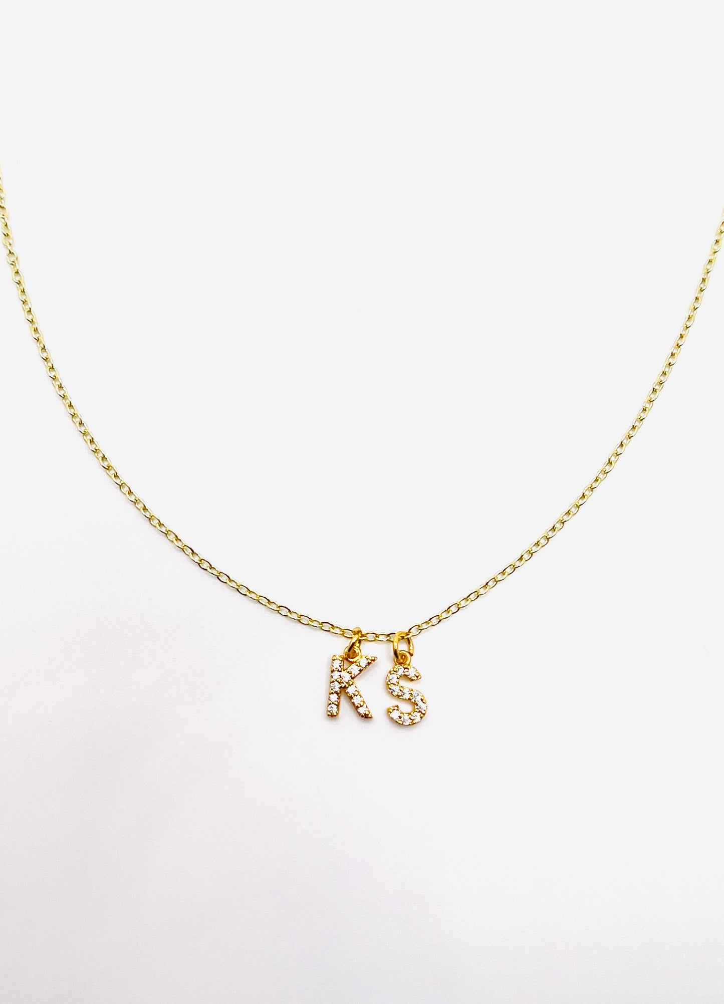 Ella Double Mini Initial Necklace