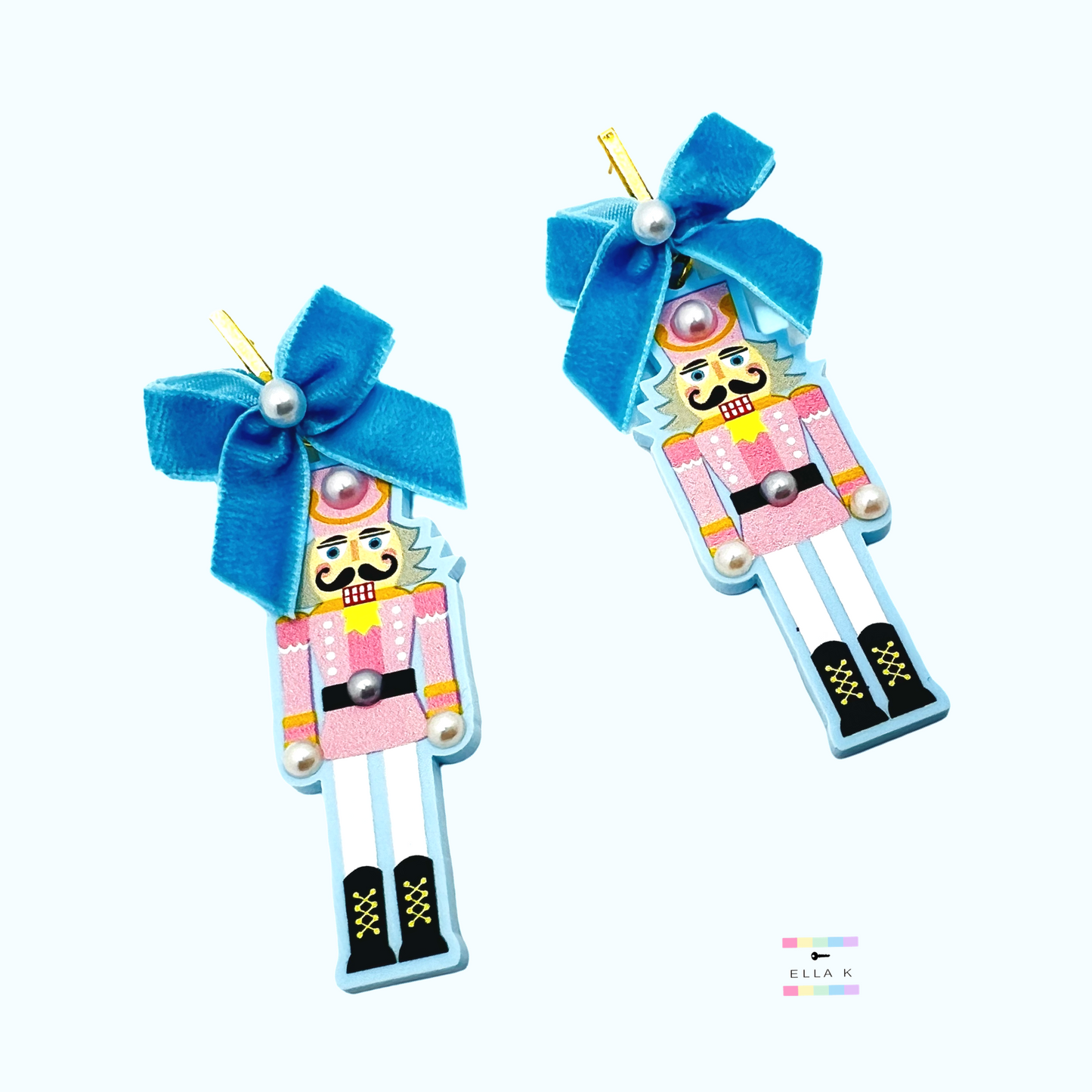 Powder Blue Nutcracker Earrings