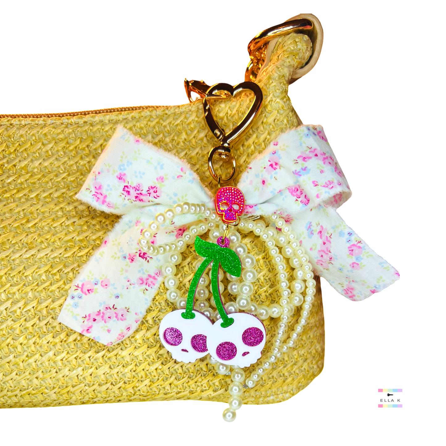 Cute Cherry Skull Bag Charm