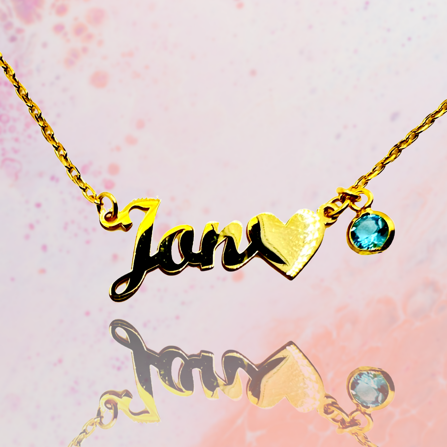The Original Birthstone Script Name Necklace