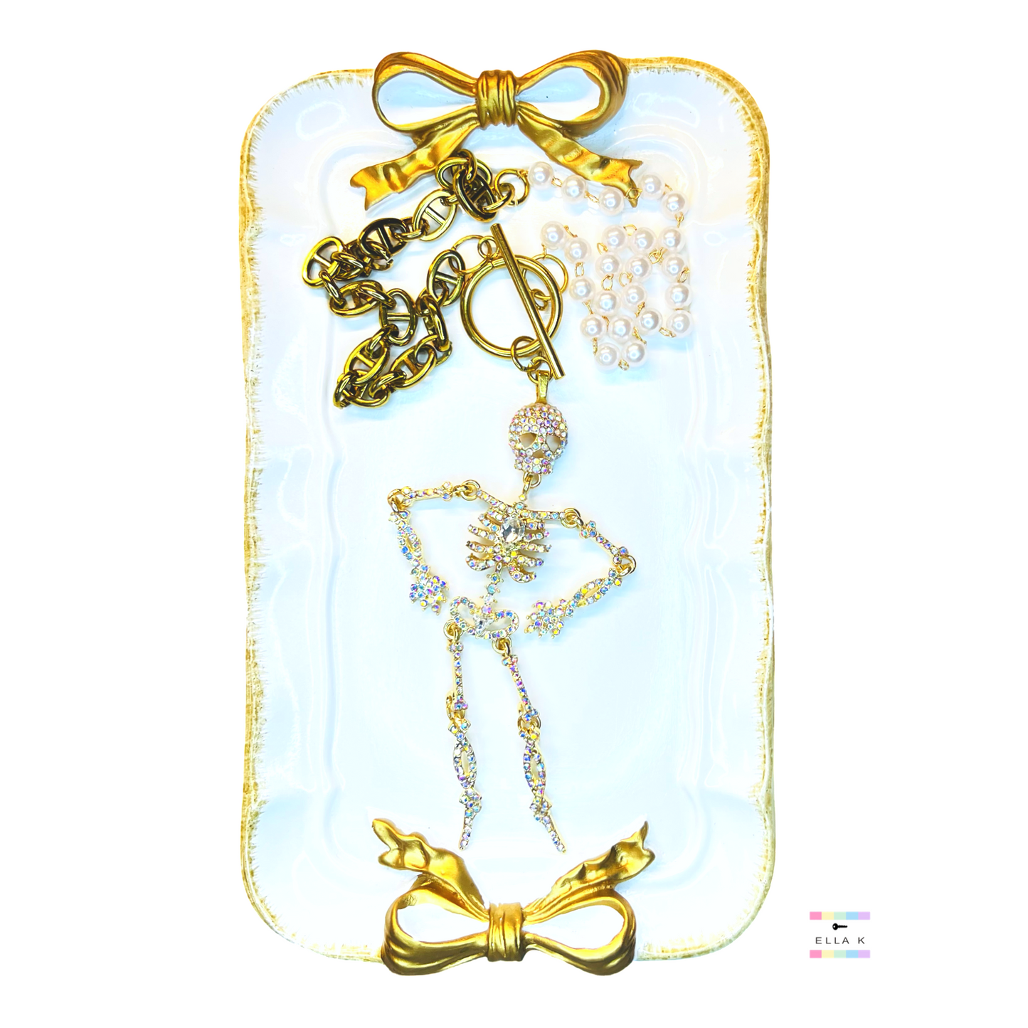 Fancy Bones Charm Necklace