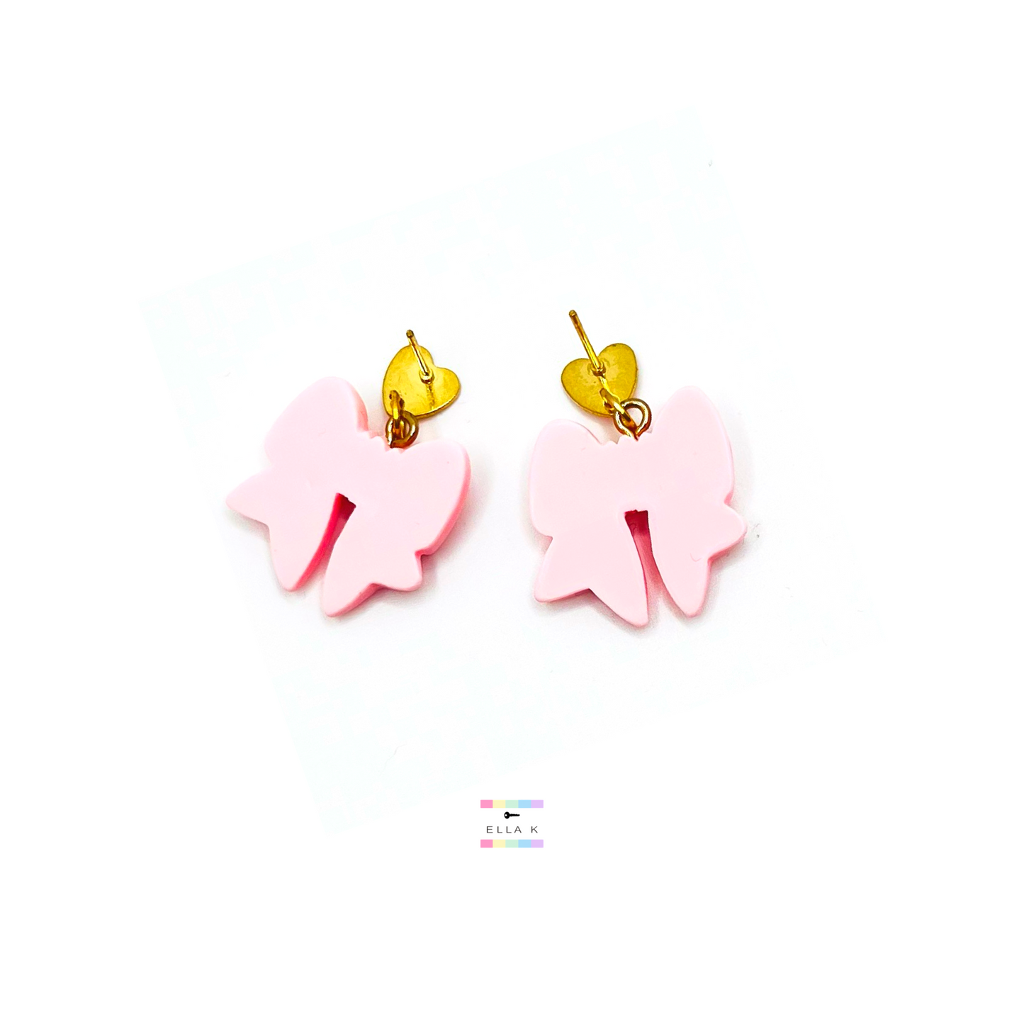 Powder Pink Coquette Bow Earrings