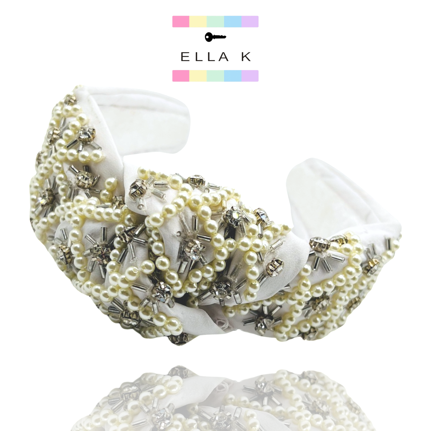 White Lattice Crown Headband