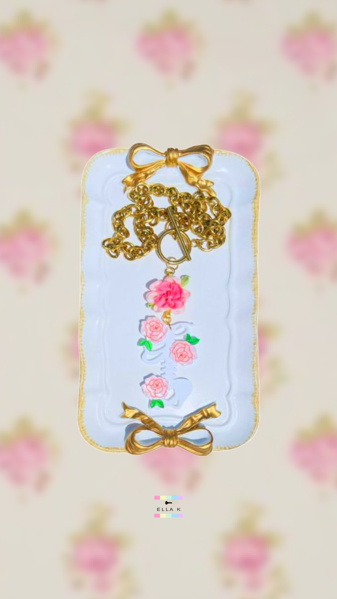 Bones In Bloom Charm Necklace (Copy)