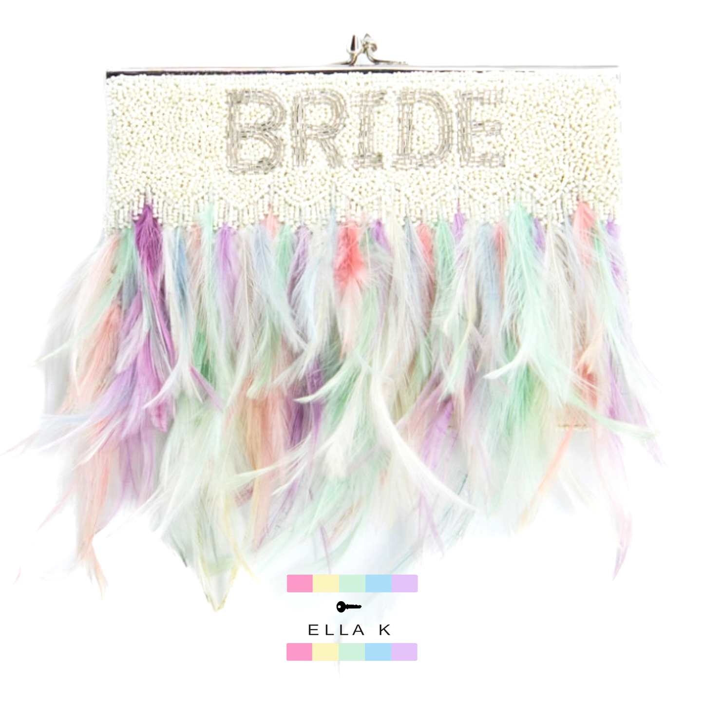 Bride Feather Clutch