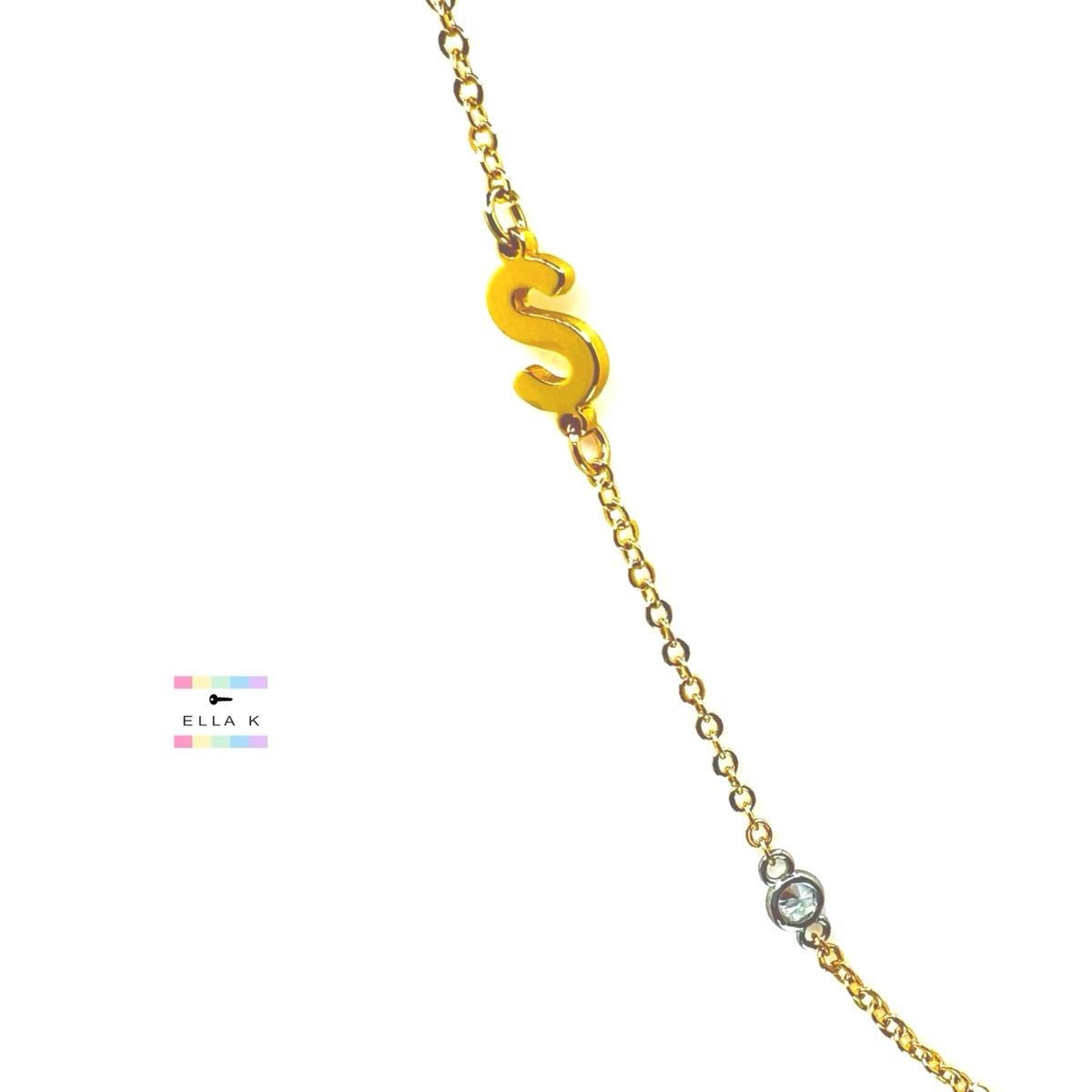 The Original Initial & Bezel Necklace