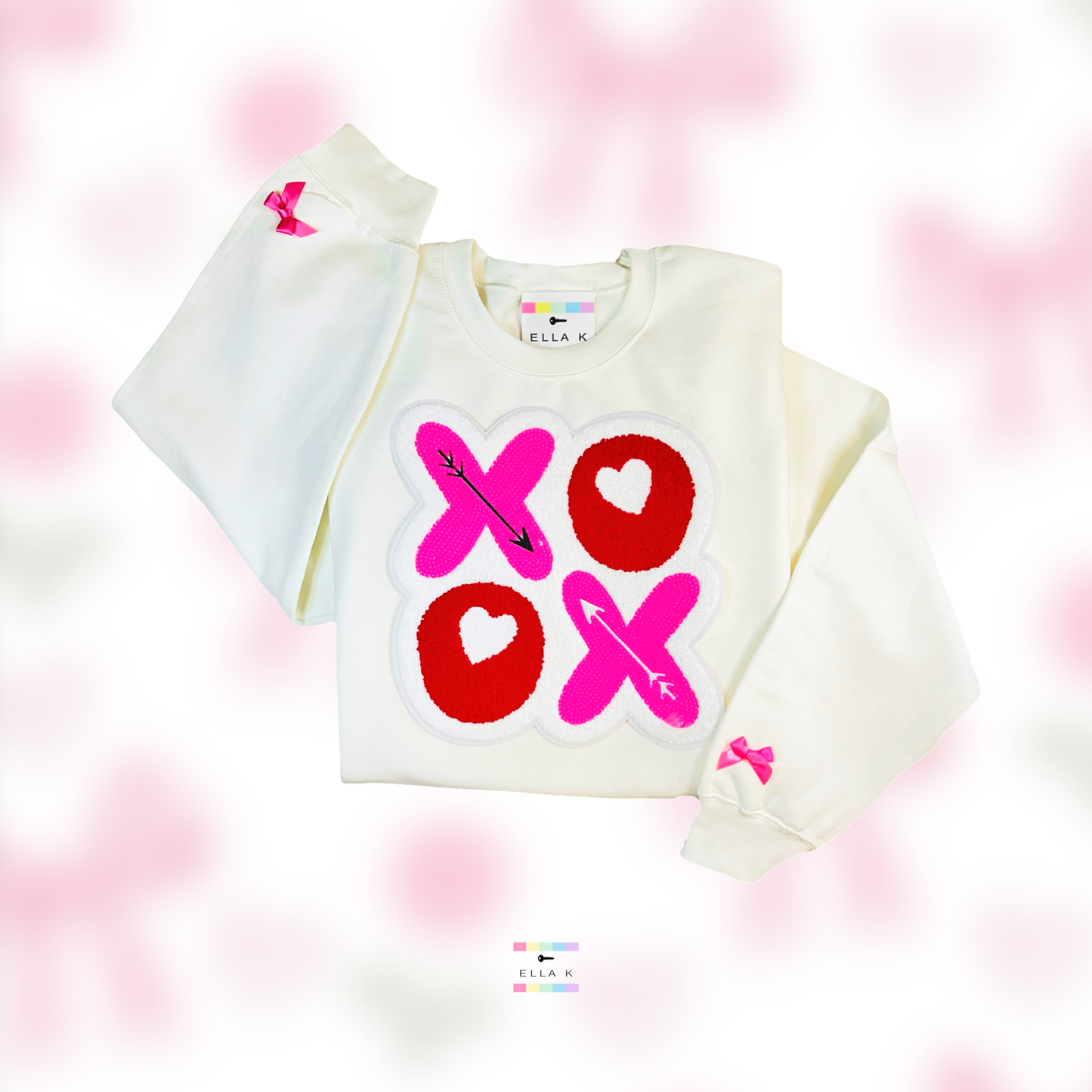 XOXO V-Day Satin Bows Sweatshirt