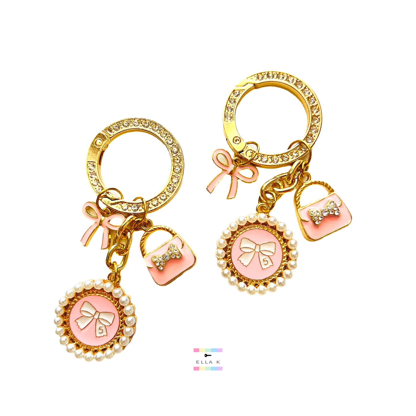 Pink Coquette Bow Boot Charms