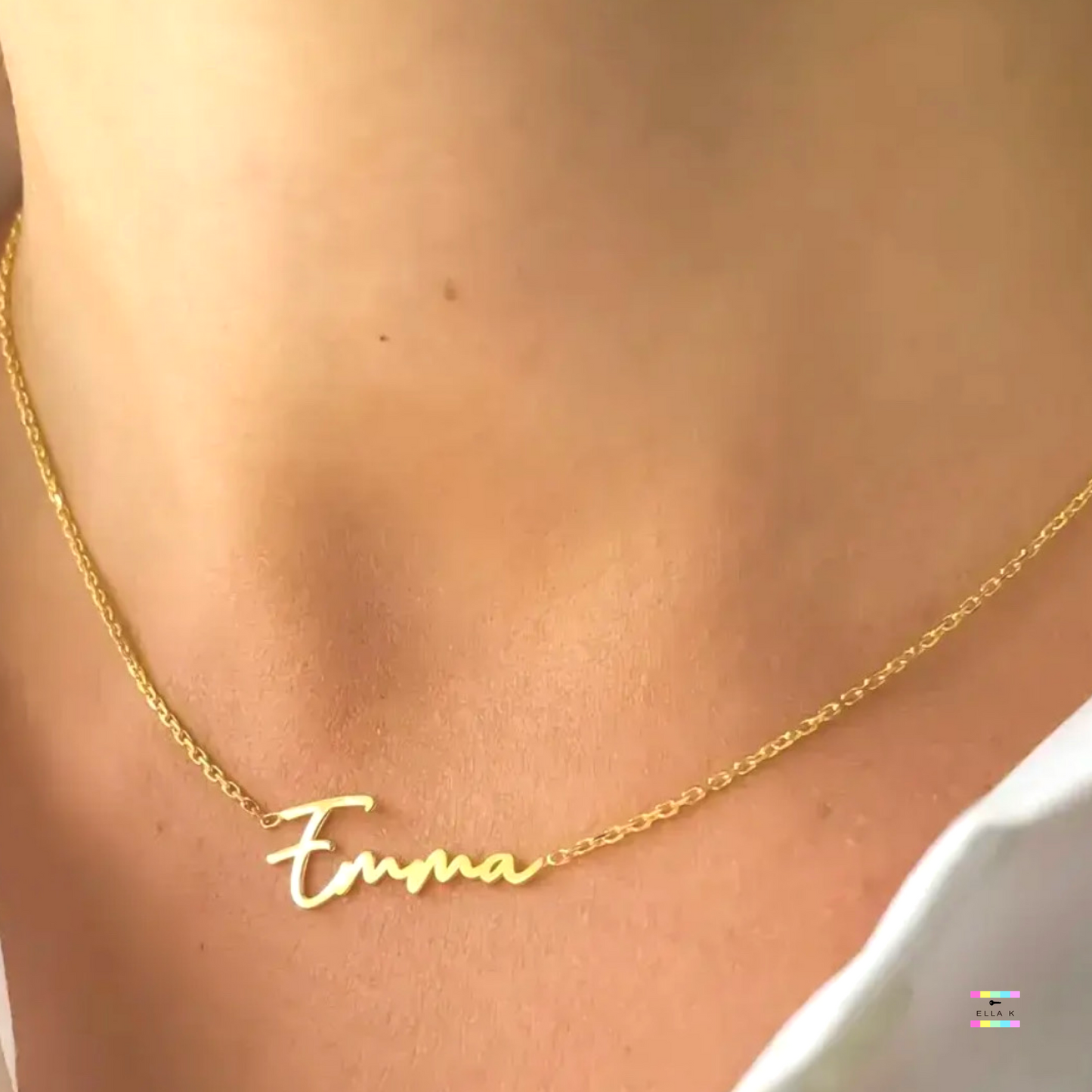 The Original 14 Karat Solid Gold Name Necklace, 50 Microns