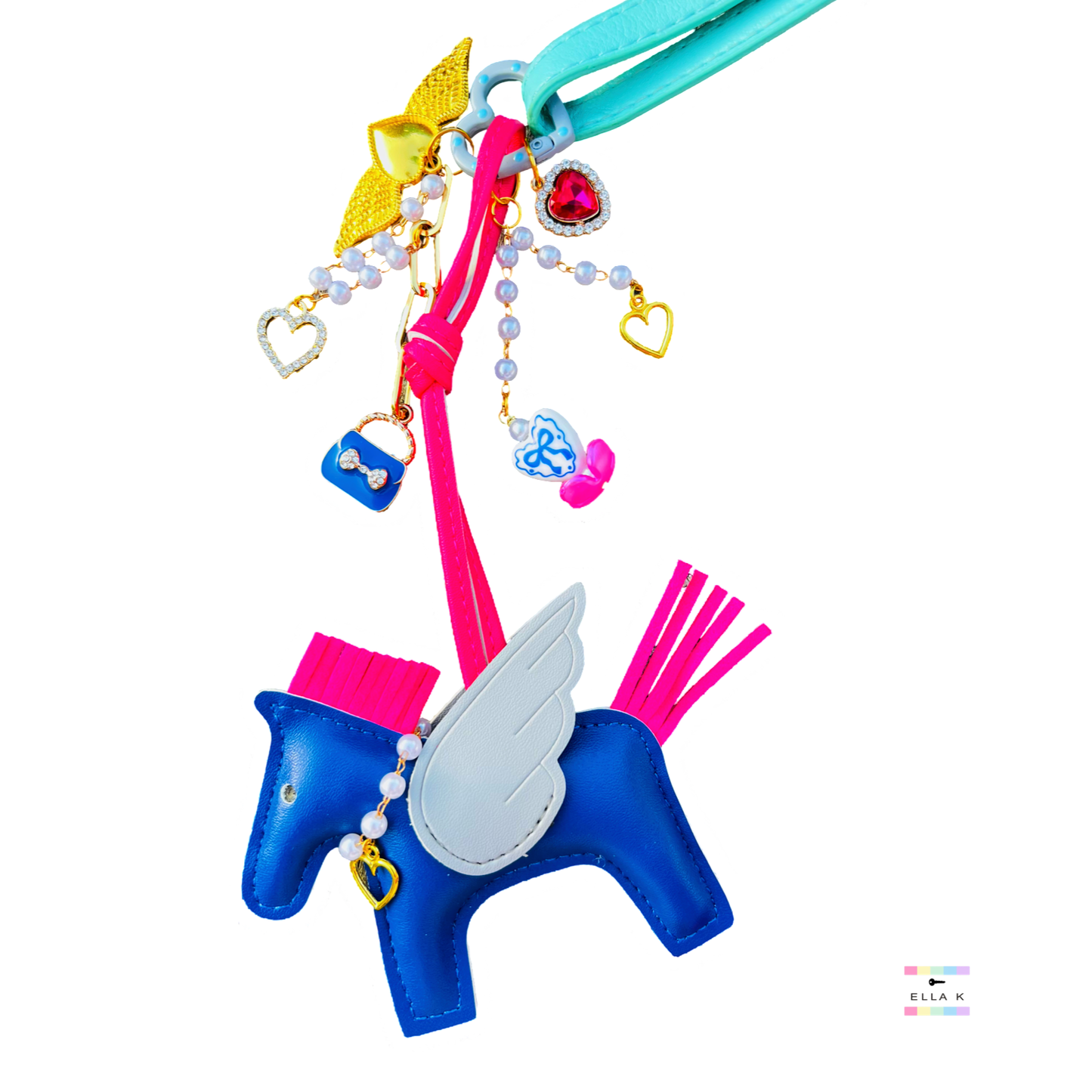 Flying Pony Moonlight Sapphire Love Bag Charm