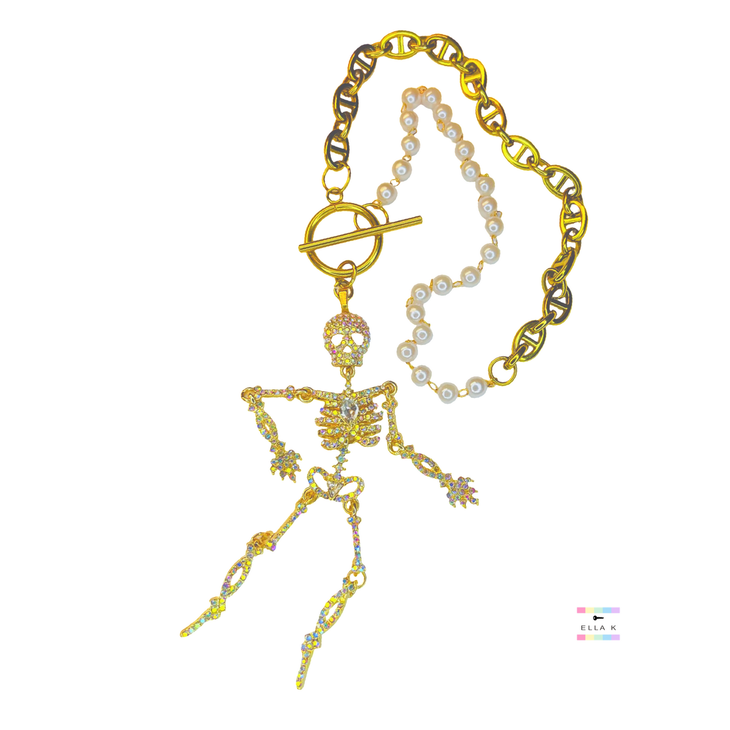 Fancy Bones Charm Necklace