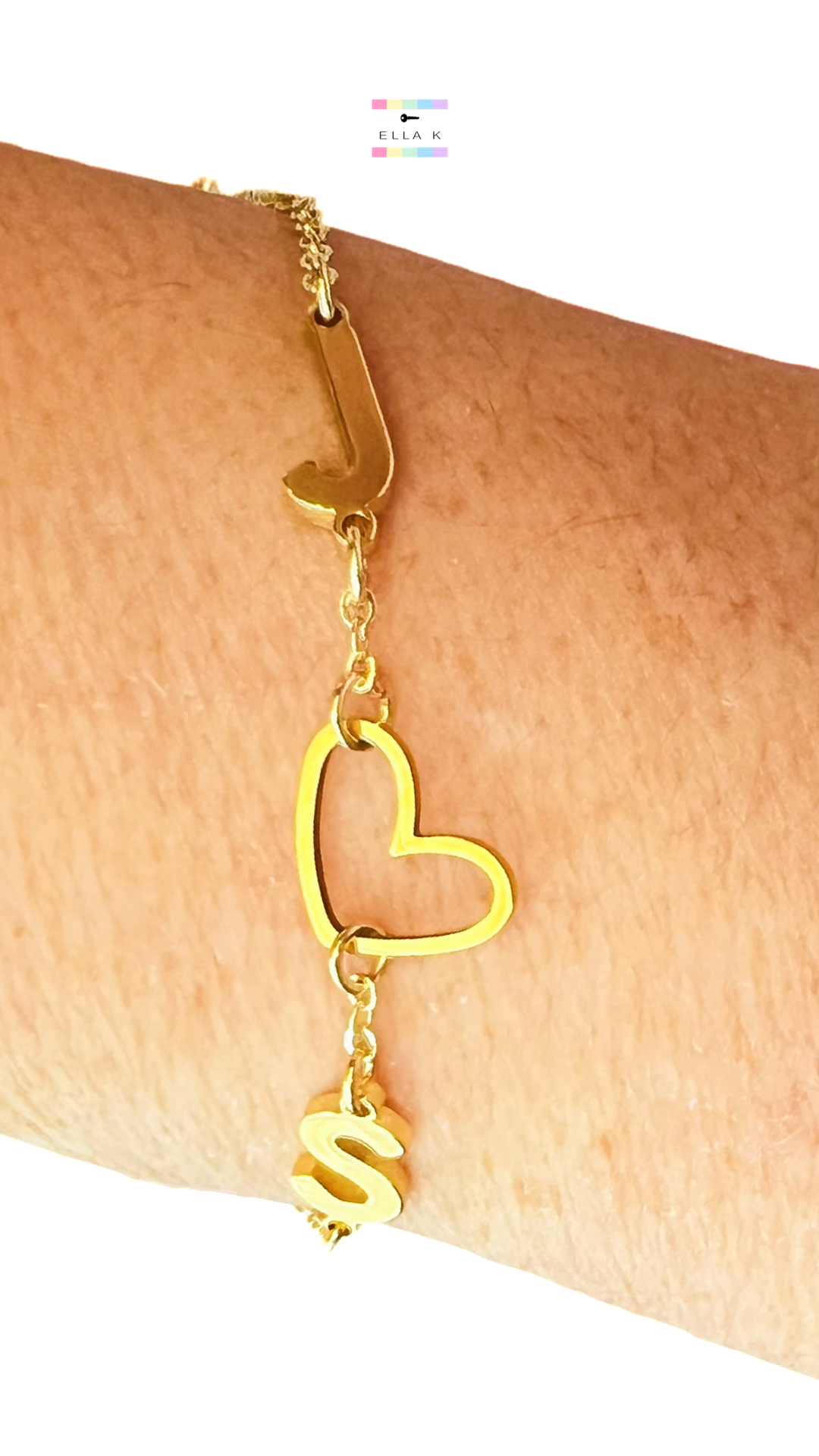 The Original Double Letter Open Heart Love Bracelet