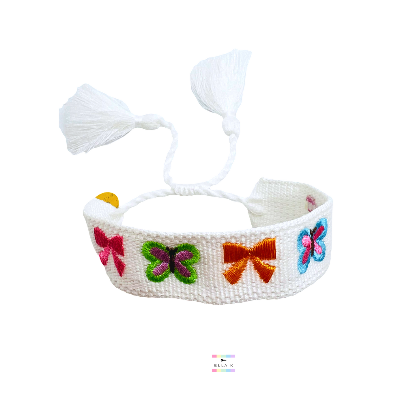 Butterfly Coquette Bow Woven Tassel Bracelet