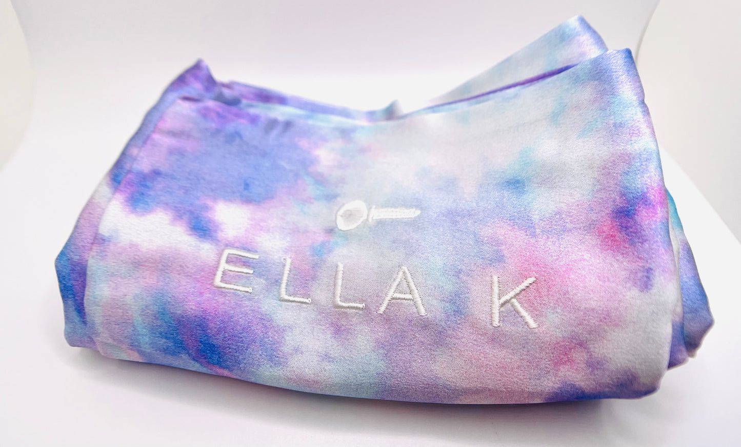 Ella K 100% Pure Mulberry Silk Pillowcase - Queen Size - Purple Clouds