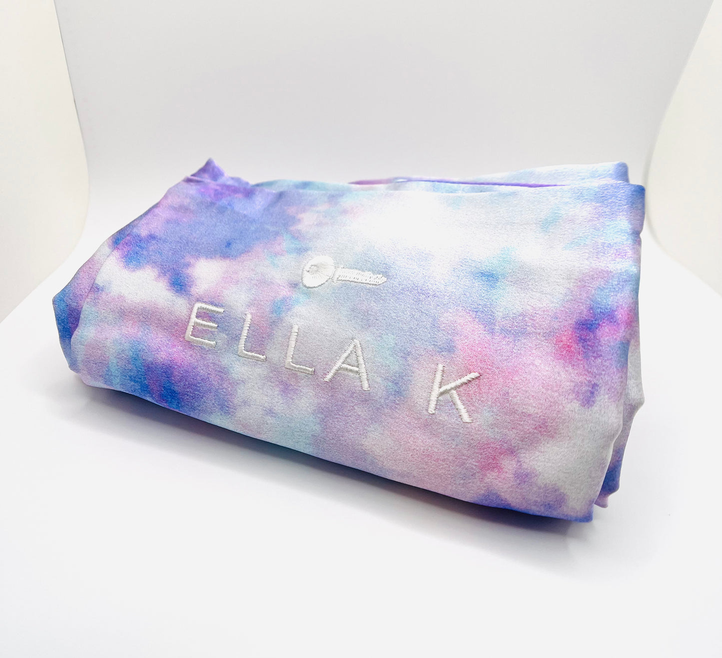 Ella K 100% Pure Mulberry Silk Pillowcase - Queen Size - Purple Clouds