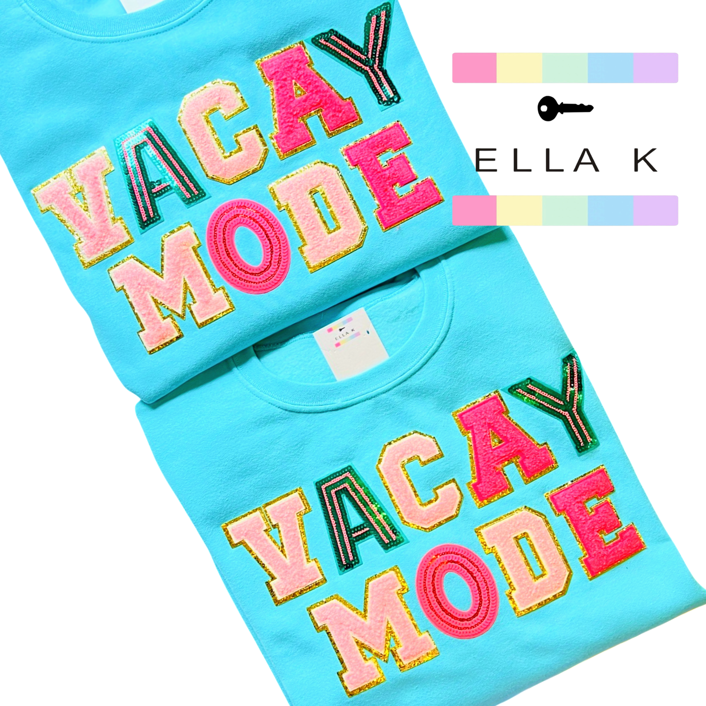 Vacay Mode Sweatshirt - Scuba Blue