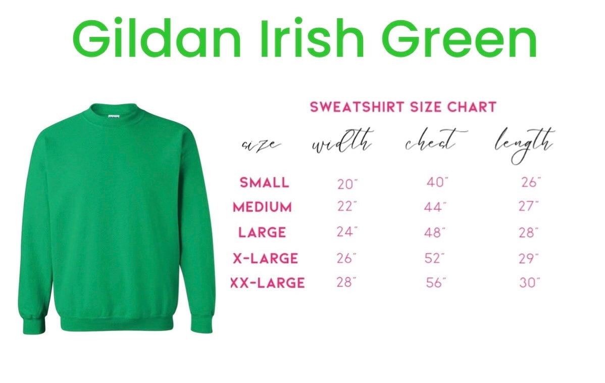 Preppy Pink Reindeer Sweatshirt - Pink & Irish Green