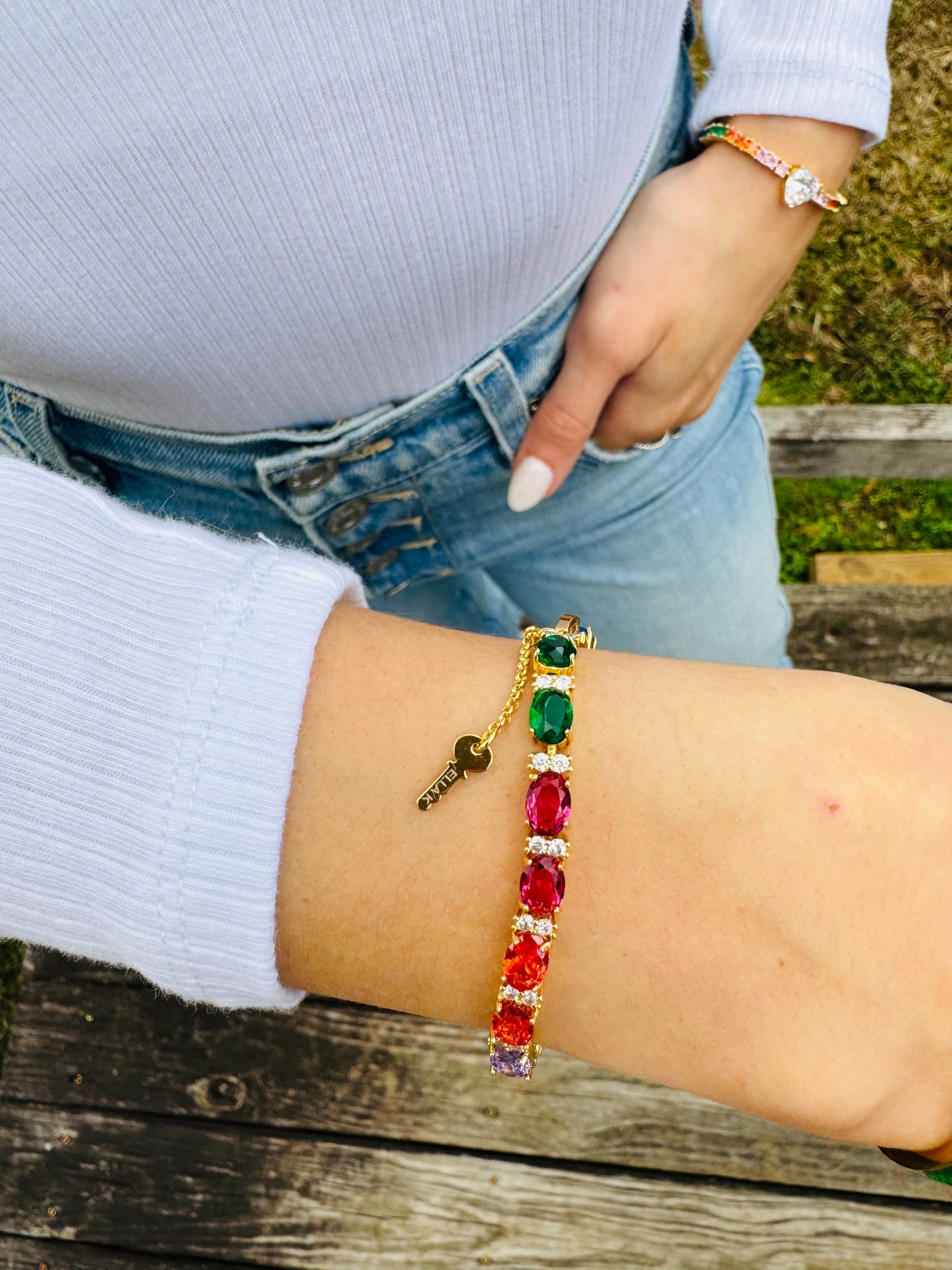 Forever Rainbow Tennis Bracelet