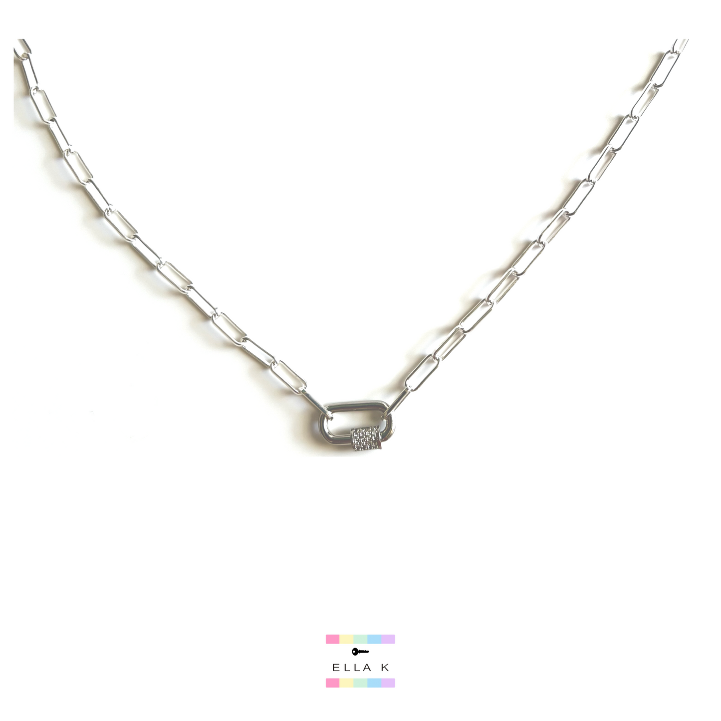 Carabiner Connector Paperclip Necklace