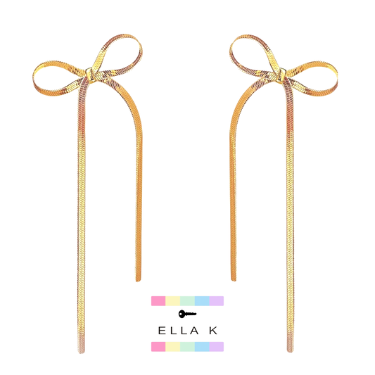 Herringbone Bow  Earrings