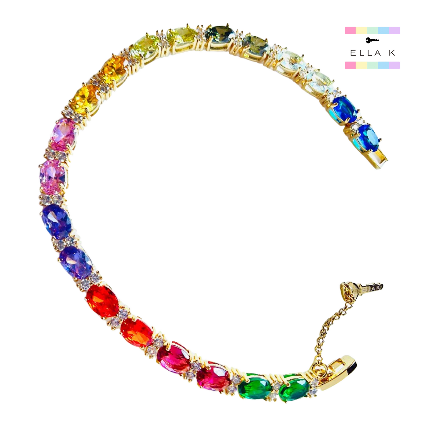 Forever Rainbow Tennis Bracelet