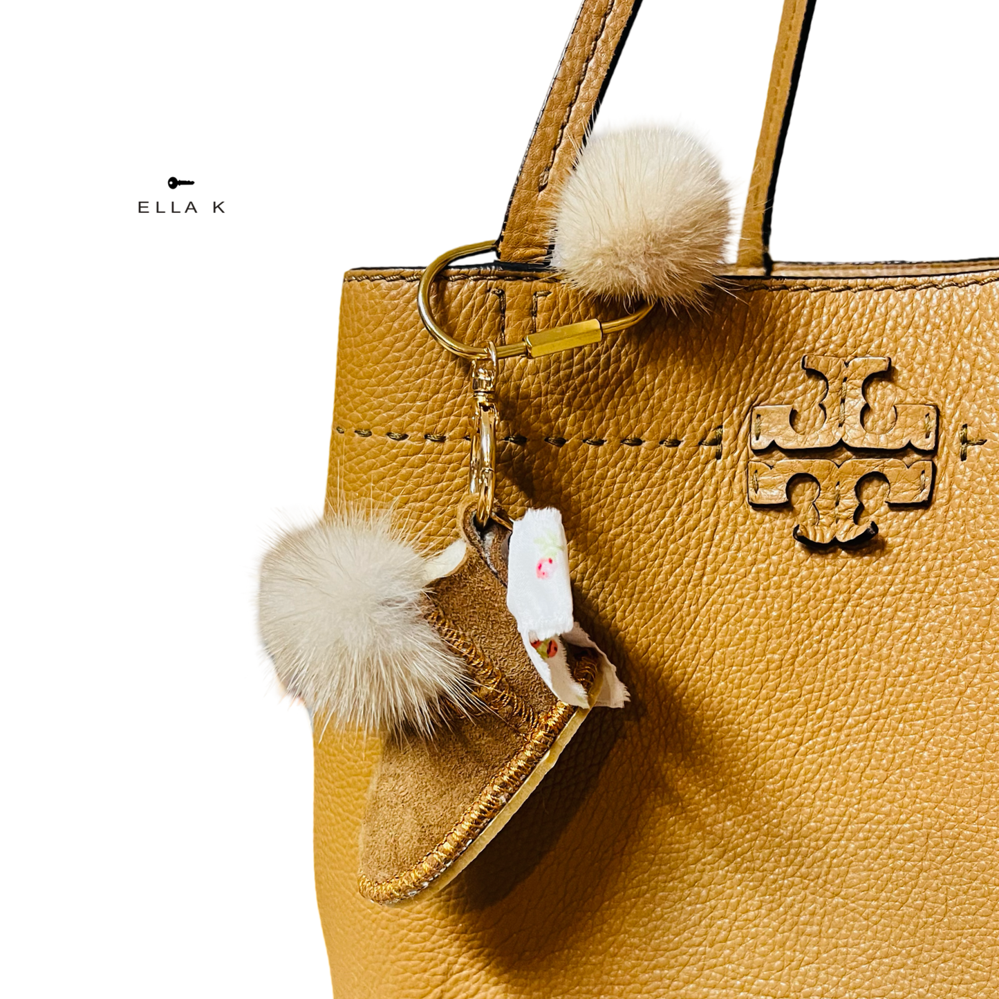 Endless Love Boot Bag Charm / Faux Fur Boot Bag Charm