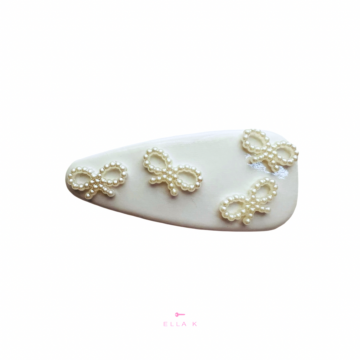 Coquette Pearl Cloud Bow Hair Clip
