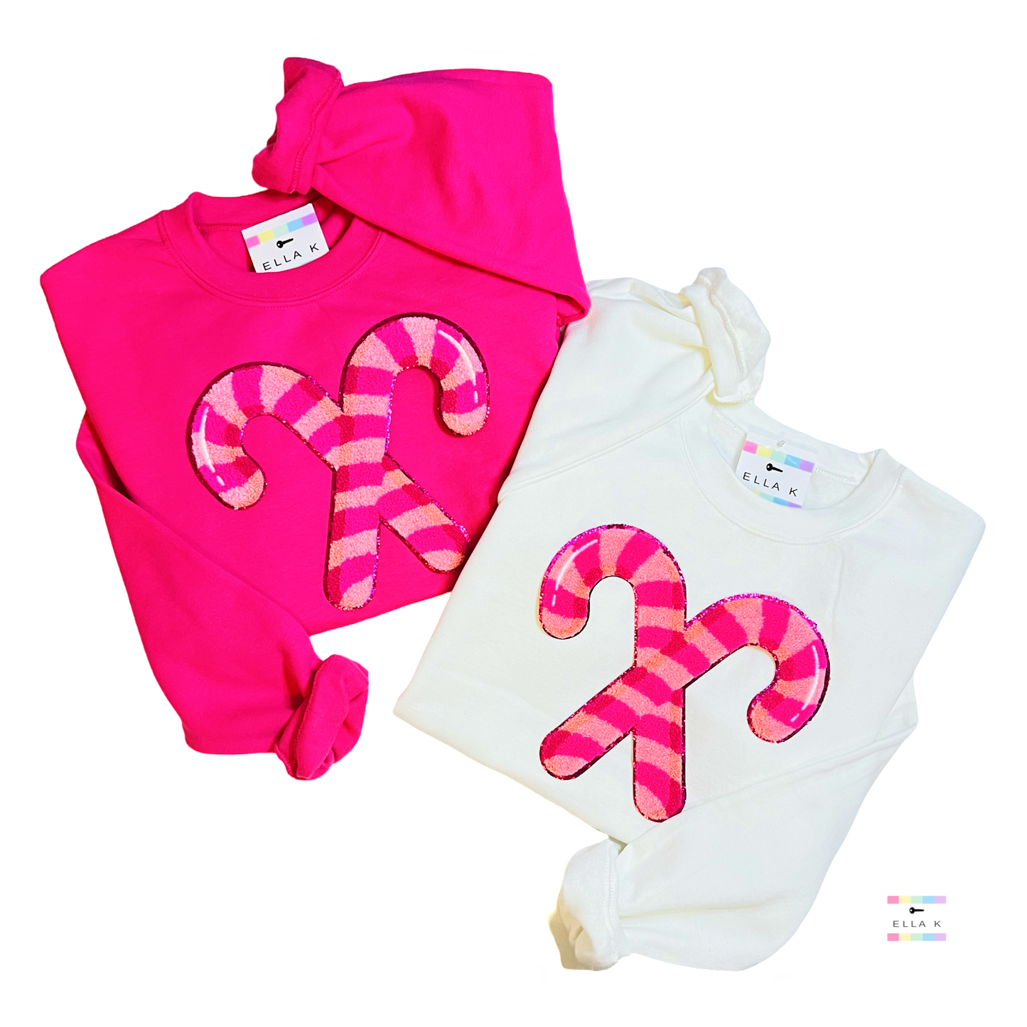Pink Candy Cane Christmas Sweatshirt