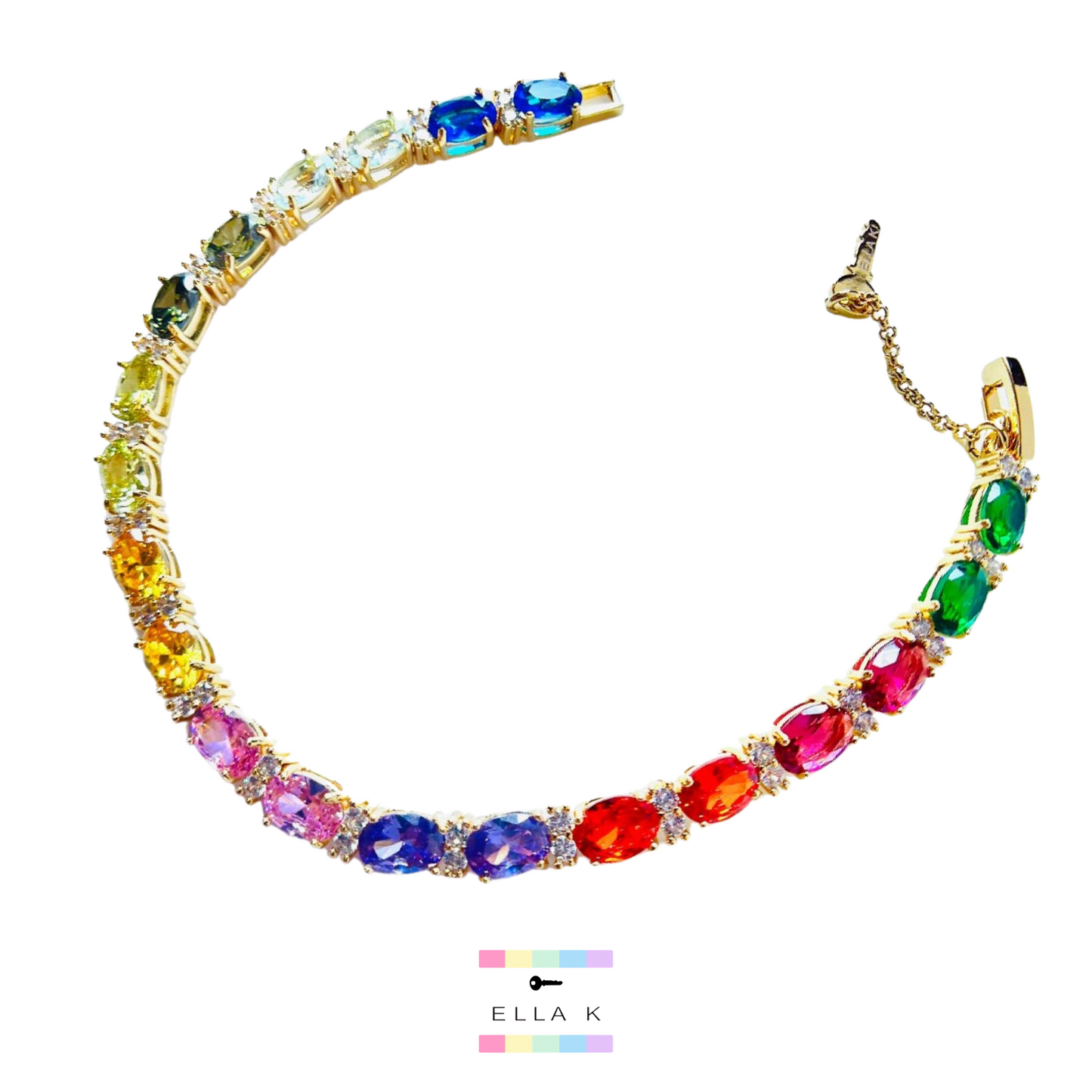 Forever Rainbow Tennis Bracelet