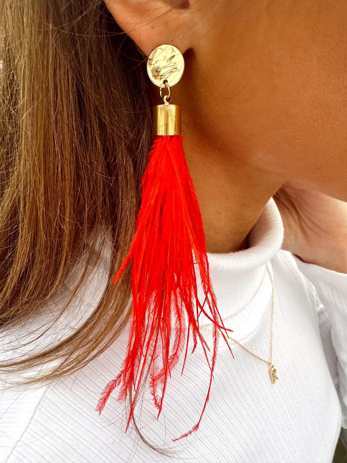 Neon Feather Earrings