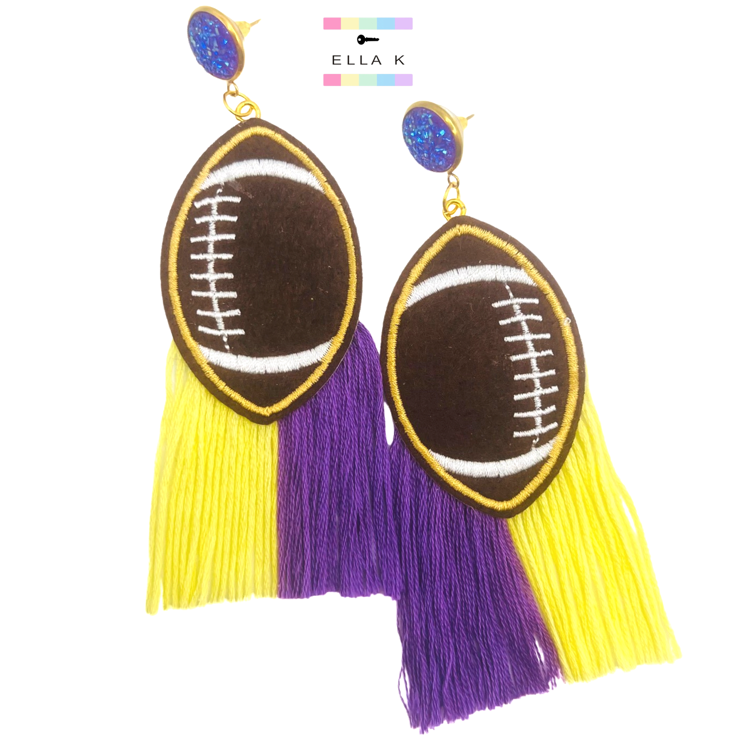 “Go Tigers” Football Earrings