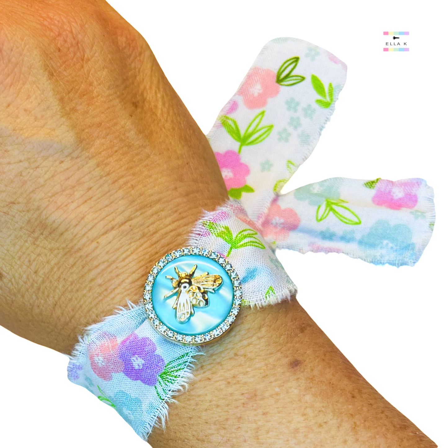 Ballet of the Fancy Bees Button Charm Bracelet