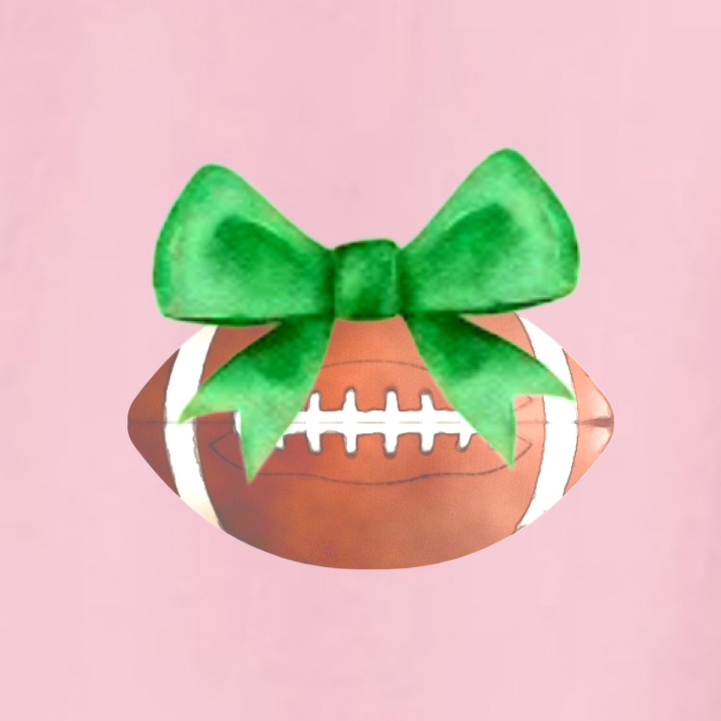 Green Coquette Bow Football Tee