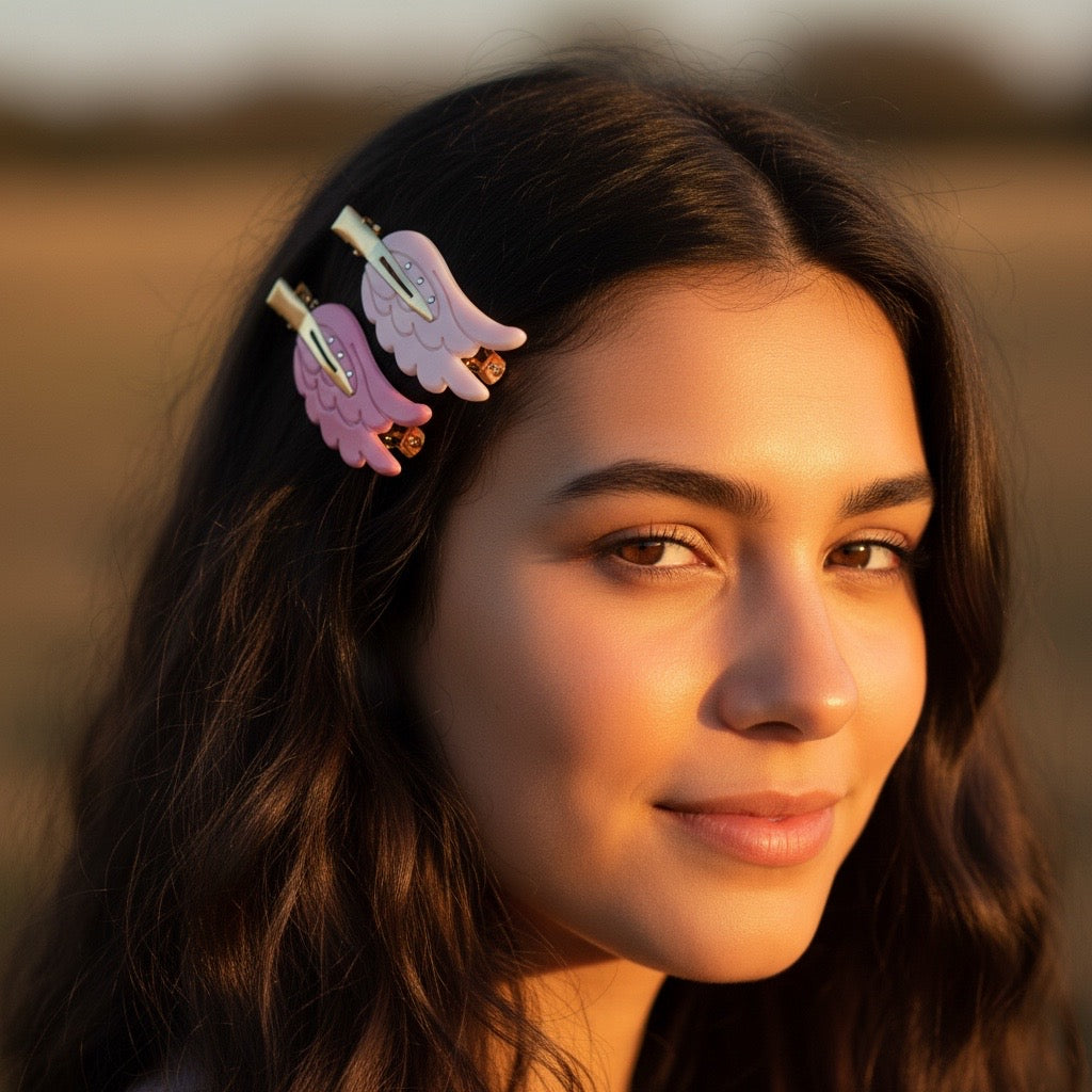 The Seraphine Wing Hair Clip Set